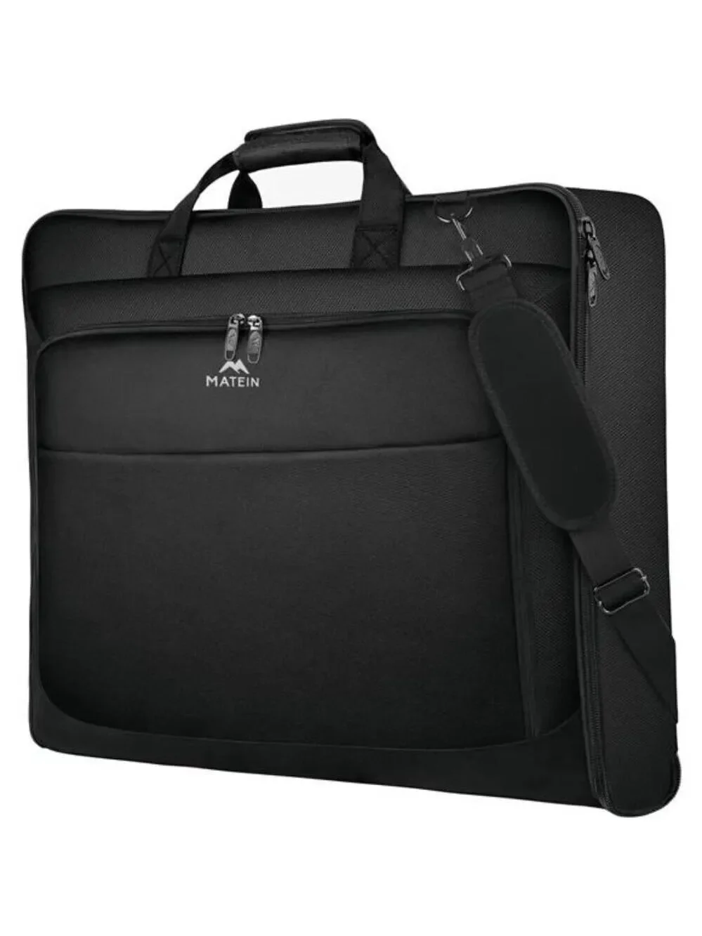 Travel Garment Bag Suit Carrier Hanging Foldable Wrinkle Free Luggage Bag Black